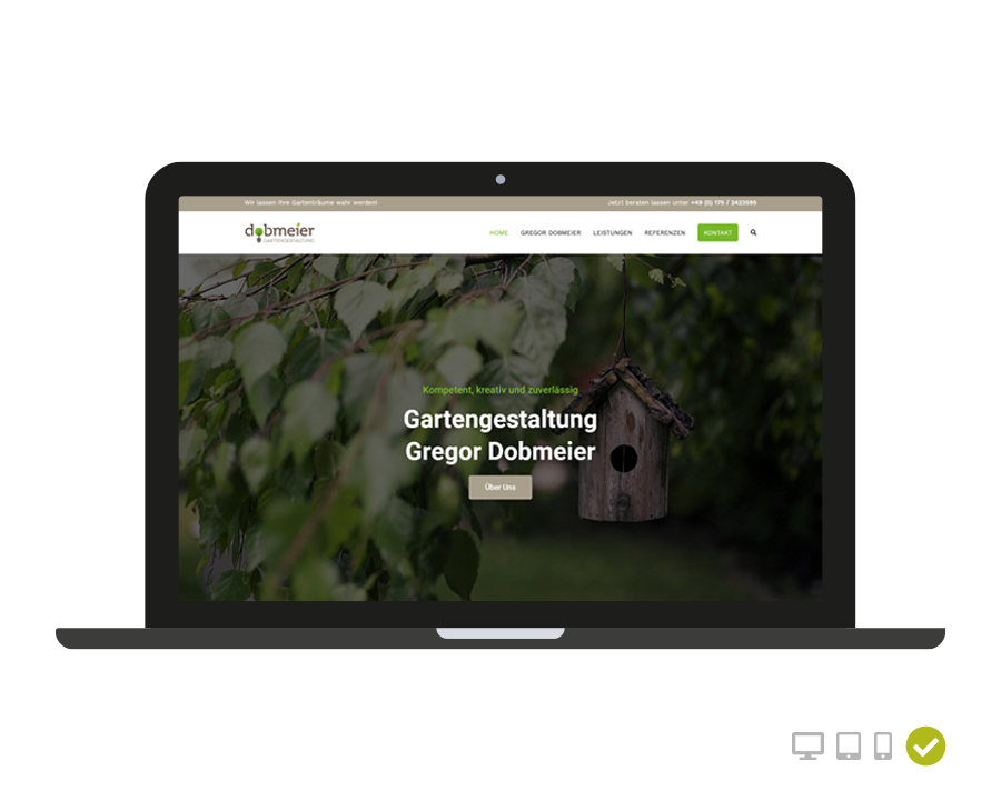 Webseite Gartengestaltung Dobmeier